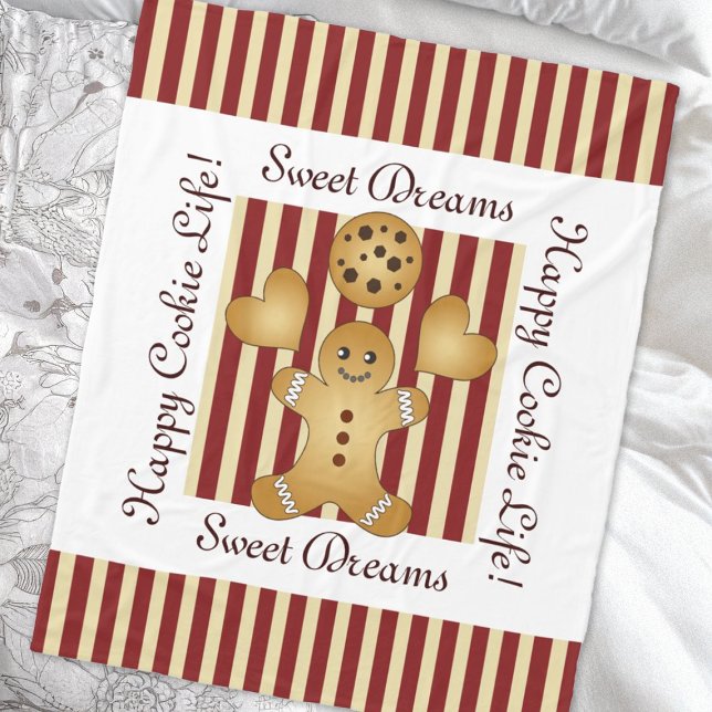 Couverture Polaire Red Strike Christmas Cookie Gingerbread Homme Kids (Créateur téléchargé)