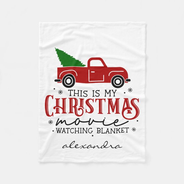 Couverture Polaire Red Truck Christmas Movie Watch Nom général (Devant)