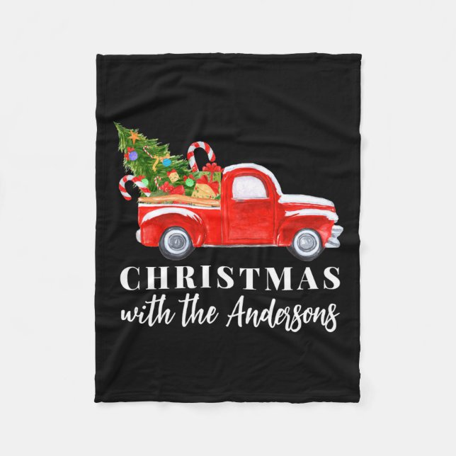 Couverture Polaire Red Truck Matching Family Christmas  (Devant)
