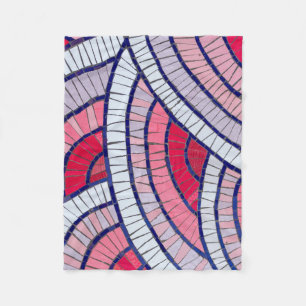 Couverture Polaire Red, white, black, and pink abstract artwork