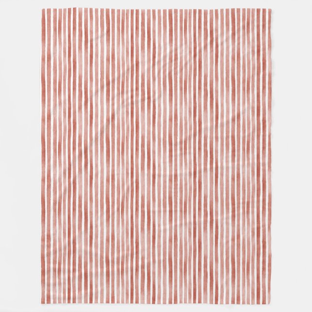 Couverture Polaire Red White Stripes Christmas (Devant)