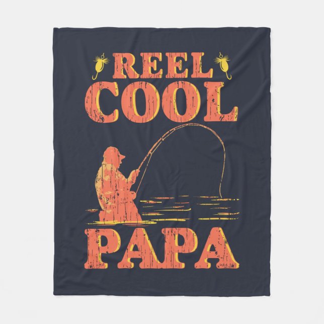 Couverture Polaire Reel cool papa fishing papa (Devant)