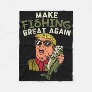 Couverture Polaire Refaire la pêche grande à nouveau Trump drôle pêch