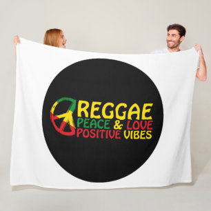 Couverture Polaire Reggae Musique avec citations positives