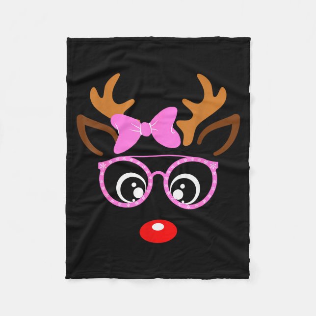 Couverture Polaire Reindeer Face Matching Family Christmas Costume Wo (Devant)