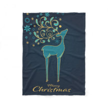 Couverture Polaire | Reindeer | Joyeux Noël
