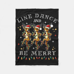 Couverture Polaire Reindeer Line Danse Et Soyez Joyeux Noël Festif