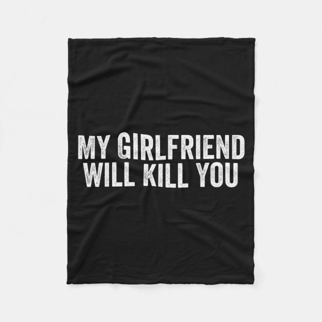 Couverture Polaire Relationship Couples Cool Tee My Girlfriend Will K (Devant)