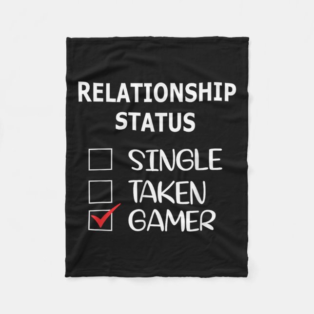 Couverture Polaire Relationship Status Single Taken Gamer  (Devant)