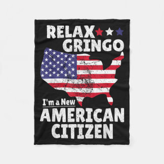 Couverture Polaire Relax Gringo I'm A New American Citizen Immigrant 