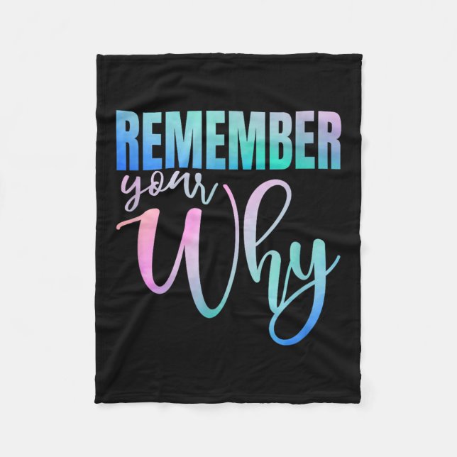 Couverture Polaire Remember Your Why Gym Motivation Fitness Insration (Devant)