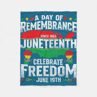 Couverture Polaire Remembrance celebrate freedom juneteenth black