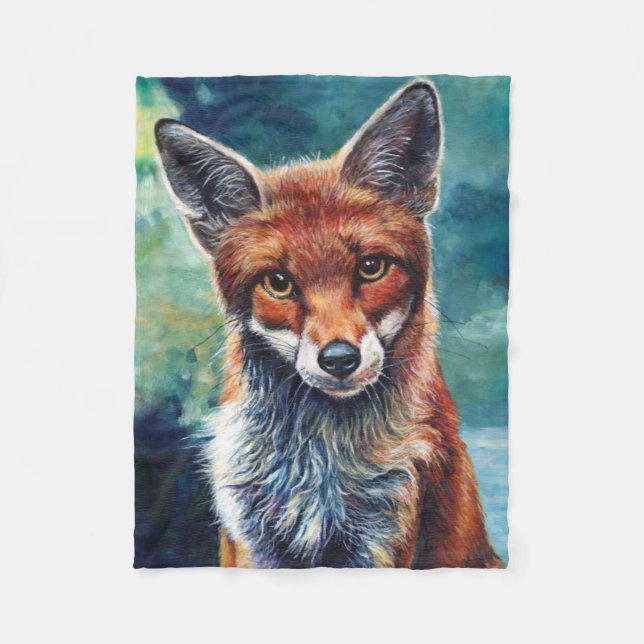 Couverture Polaire Renard curieux (Devant)