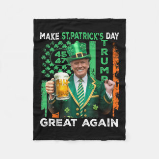 Couverture Polaire Rendre le Jour de la Saint Patrick grand Shamrock 