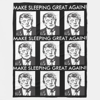 Couverture Polaire Rendre le sommeil super Donald Trump Blanche