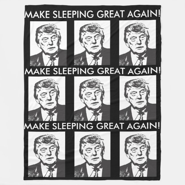 Couverture Polaire Rendre le sommeil super Donald Trump Blanche (Devant)