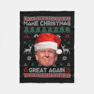 Couverture Polaire Rendre Noël super à nouveau drôle Trump laide affr
