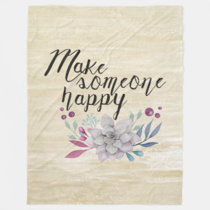 Couverture Polaire Rendre quelqu'un heureux FLEURS