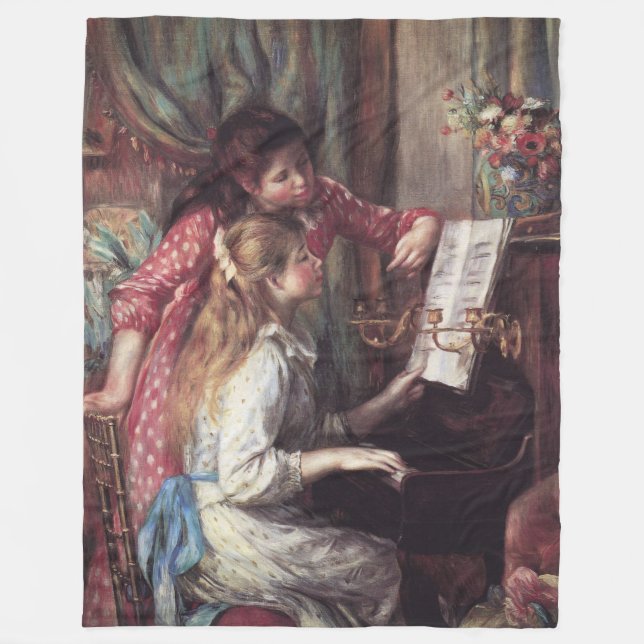 Couverture Polaire Renoir : Les filles au piano (Devant)