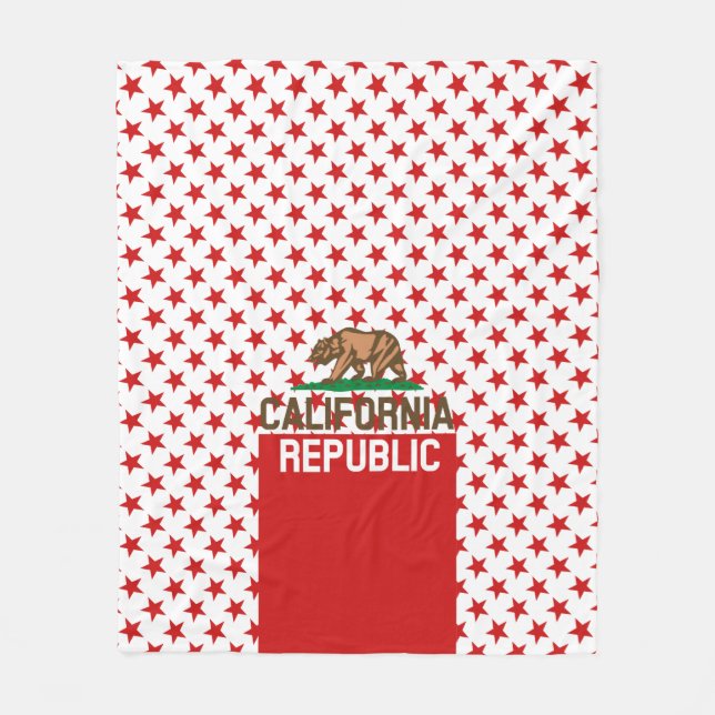 Couverture Polaire RÉPUBLIQUE DE CALIFORNIE Drapeau d'État Red Star D (Devant)