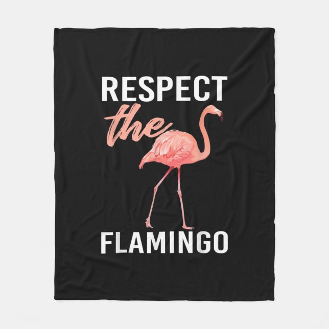 Couverture Polaire Respect Du Flamant rose | Amoureux du Flamant rose (Devant)