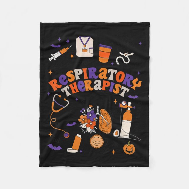 Couverture Polaire Resratory Therast Shirt Halloween Resratory Theras (Devant)