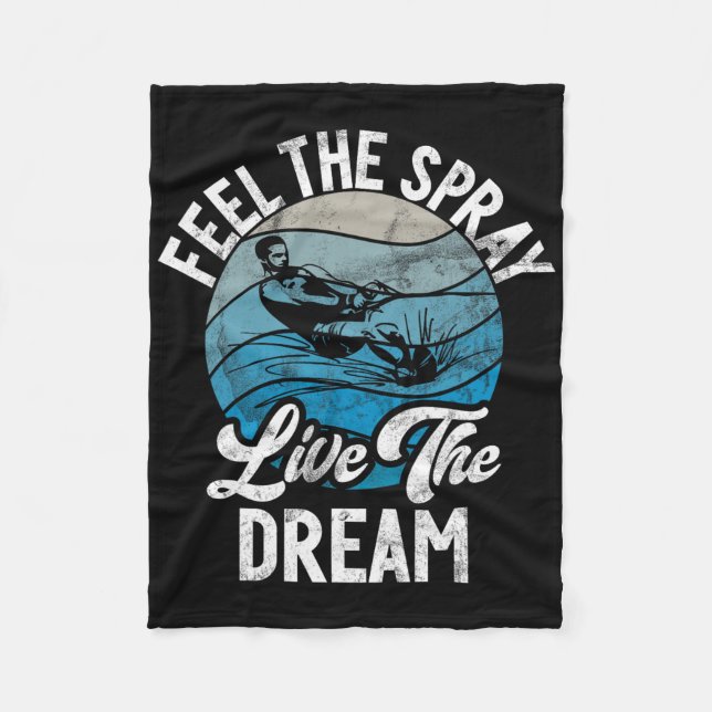 Couverture Polaire Ressentez Le Spray Live The Dream Water Ski (Devant)