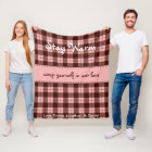 Restez Chaud Plaid Brown Rose Personnalisé