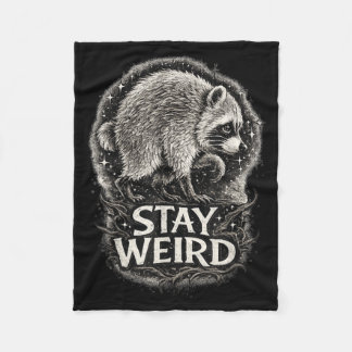 Couverture Polaire Restez Drôle Ratons Laveurs Forêt Humour Animal