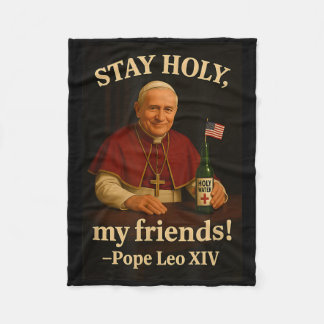 Couverture Polaire Restez Saint Pape Leo Xiv American Pope Fan Art