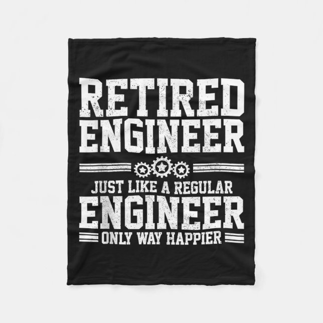 Couverture Polaire Retired Engineer Engineering Funny Saying Retireme (Devant)