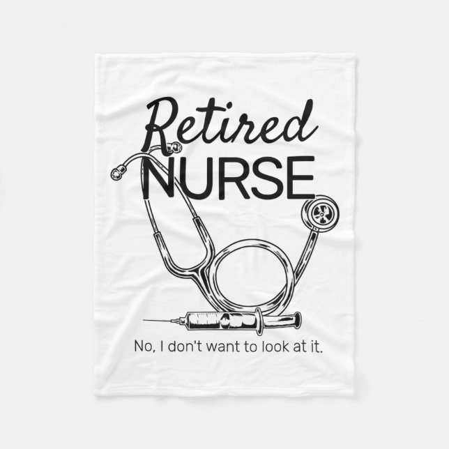 Couverture Polaire Retired Nurse Funny Nursing Retirement  (Devant)