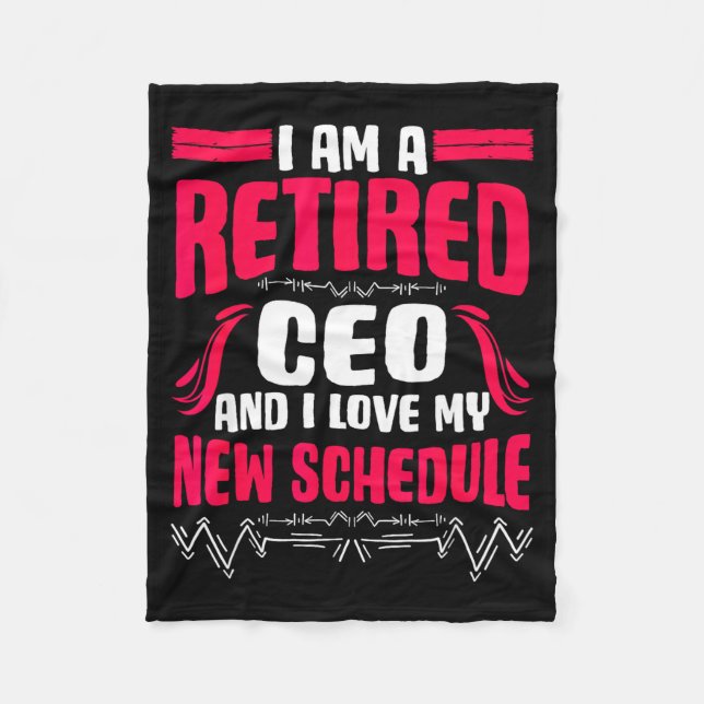 Couverture Polaire Retirement I'm A Retired Ceo  (Devant)