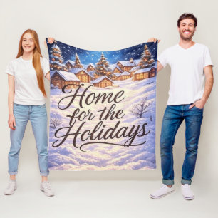 Couverture Polaire 'Retour à la maison pour les fêtes'