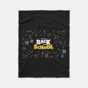 Couverture Polaire Retour À L'École Masque Visage Drôle Enseignant Et