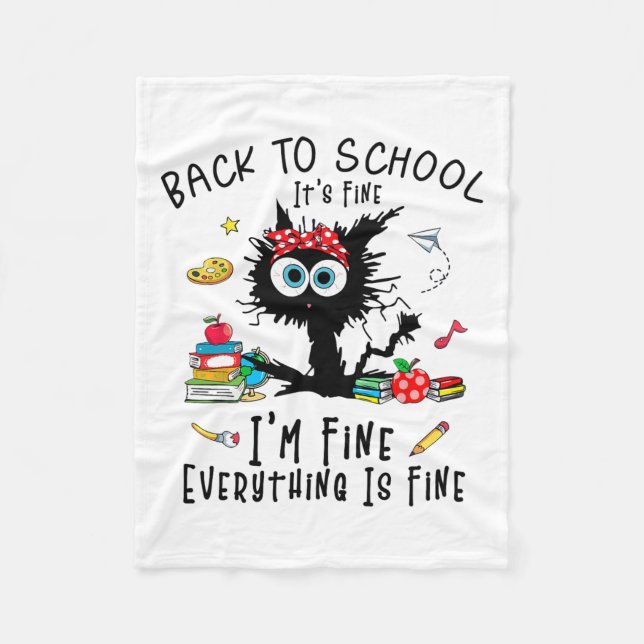 Couverture Polaire Retourner à l'école C'est bien Je suis fin drôle C (Devant)