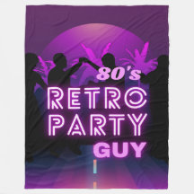 Retro 80 s Disco Dance Party Neon Purple Funky