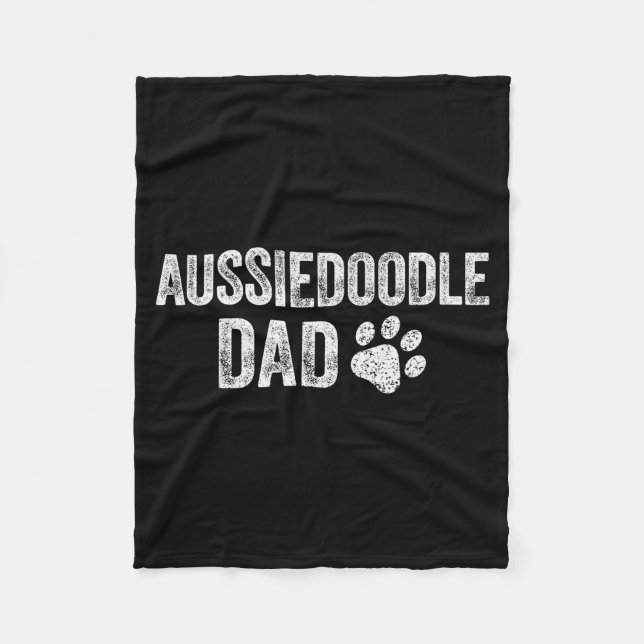 Couverture Polaire Retro Aussiedoodle Dad Papa Father's Day Aussie Do (Devant)