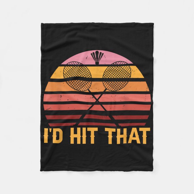 Couverture Polaire Retro Badminton Id Hit That  (Devant)