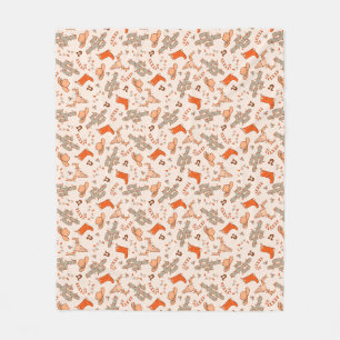 Couverture Polaire Retro Boho Western Christmas Desert Cactus Motif