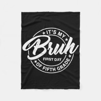 Couverture Polaire Retro Bruh C'est Mon Premier Jour De 5ème Rentree