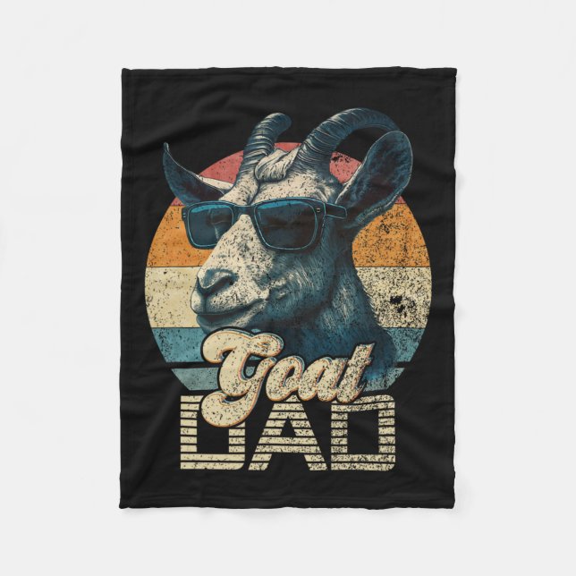 Couverture Polaire Retro Chèvre Papa Meilleure Chèvre Papa Daddy Dadd (Devant)