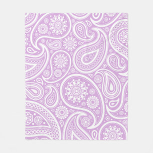 Couverture Polaire Rétro copie lilas de Paisley de lavande