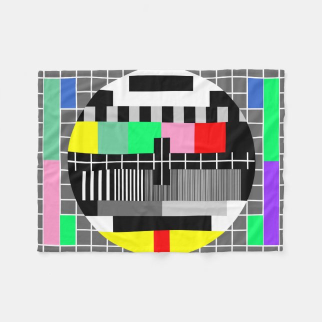 Couverture Polaire Rétro écran d'essai de la couleur TV (Devant (Horizontal))