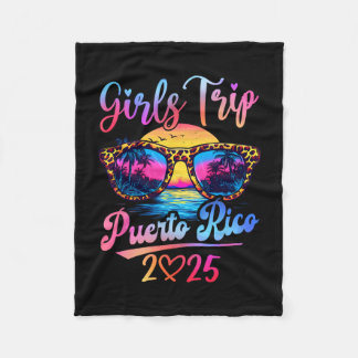 Couverture Polaire Retro Girls Trip Puerto Rico 2025 Weekend Summer V