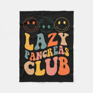 Couverture Polaire Rétro Lazy Pancreas Club Type 1 Sensibilisation au