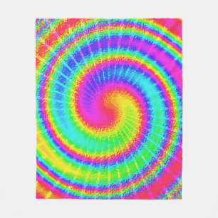 Couverture Polaire Rétro les années 70 coloré psychédélique hippie de