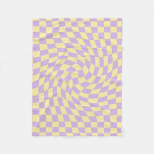 Couverture Polaire Retro Lilac Pastel Jaune Chaussure Chaussée