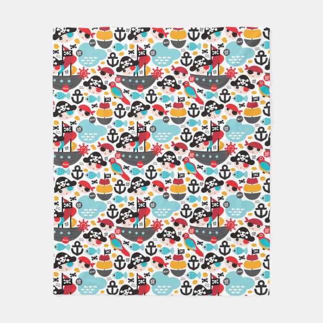 Couverture Polaire Rétro navigation d'illustration de pirates (Devant)