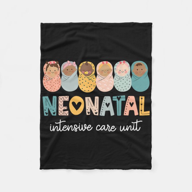 Couverture Polaire Retro Nicu Nurse Shirt Neonatal Intenatal Care Uni (Devant)